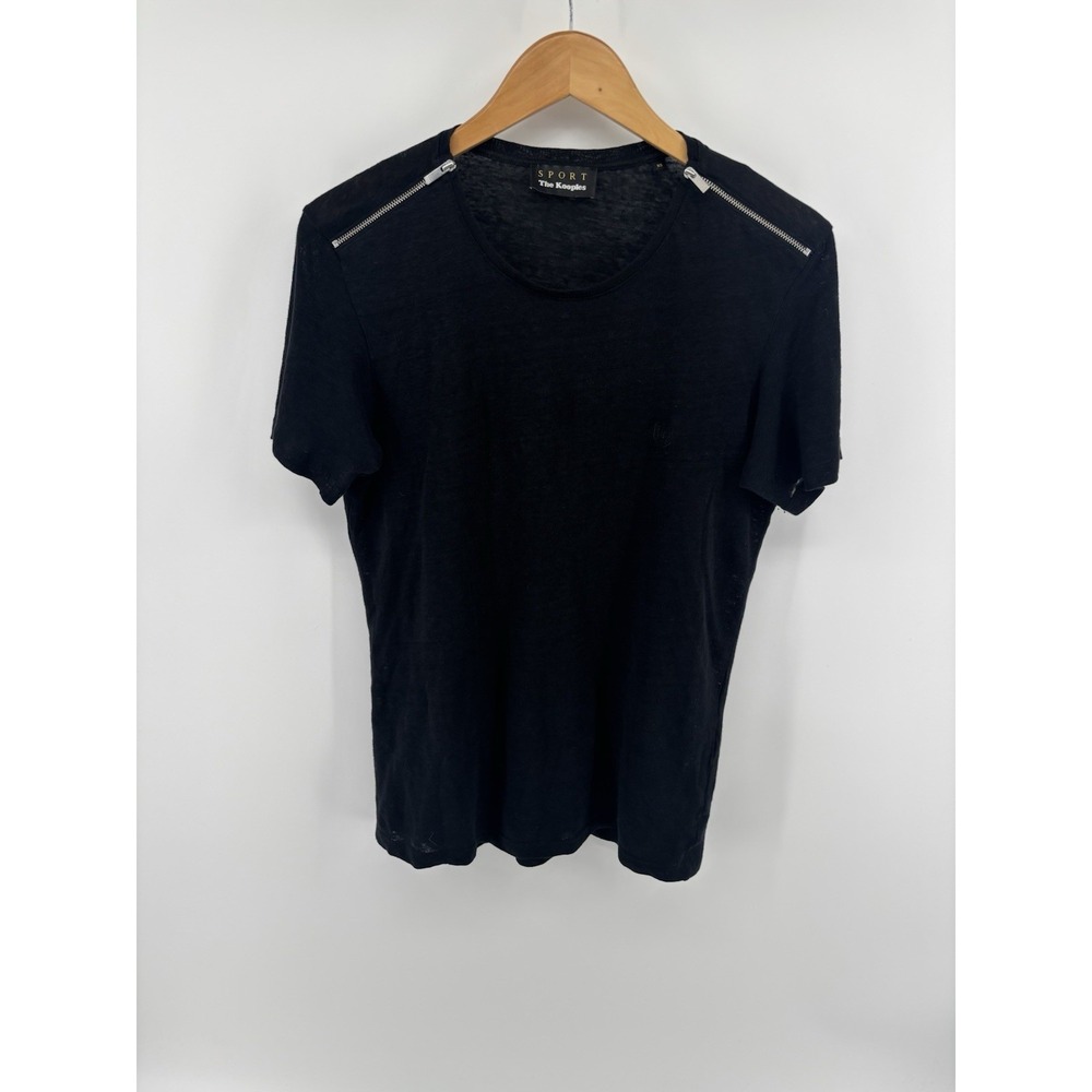The Kooples Sport 100% Linen Shirt Sz XS Oversized Zipper Detail